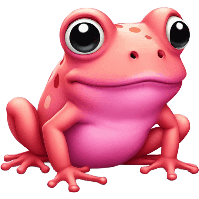 Pink frog emoji