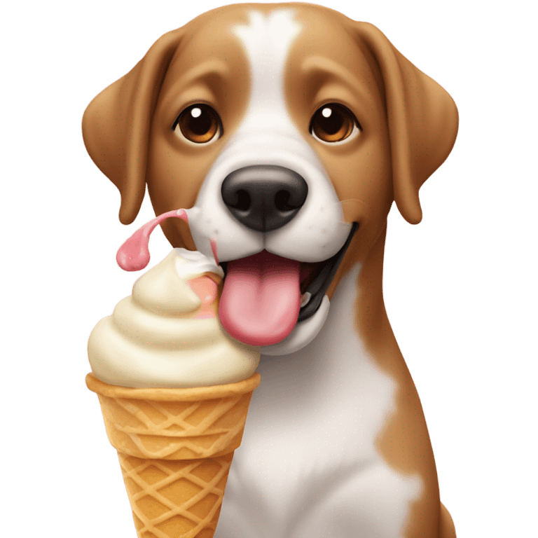 dog licking ice cream emoji