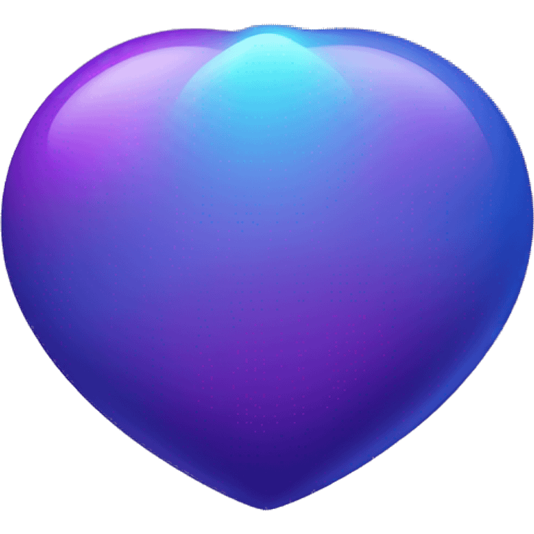 heart shape purple and blue saturn emoji