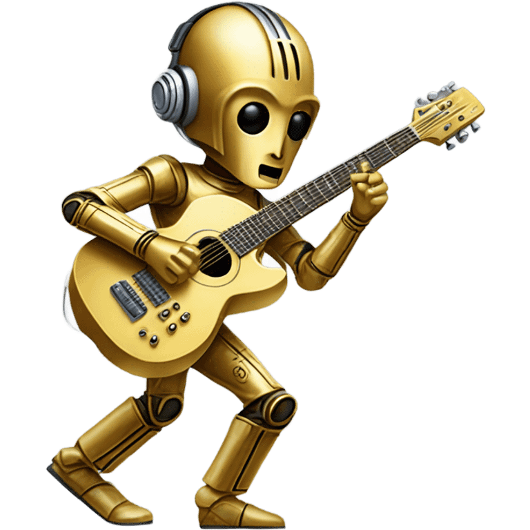 c3p0 playing electric race car guitar emoji