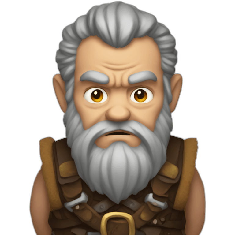 Grumpy dwarf emoji