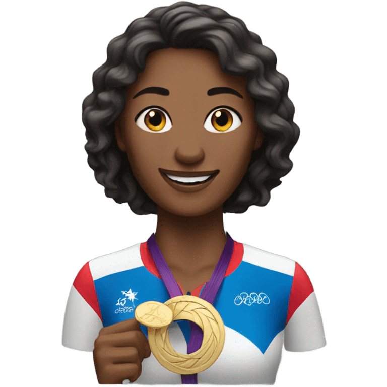 Woman winning Olympic gold emoji