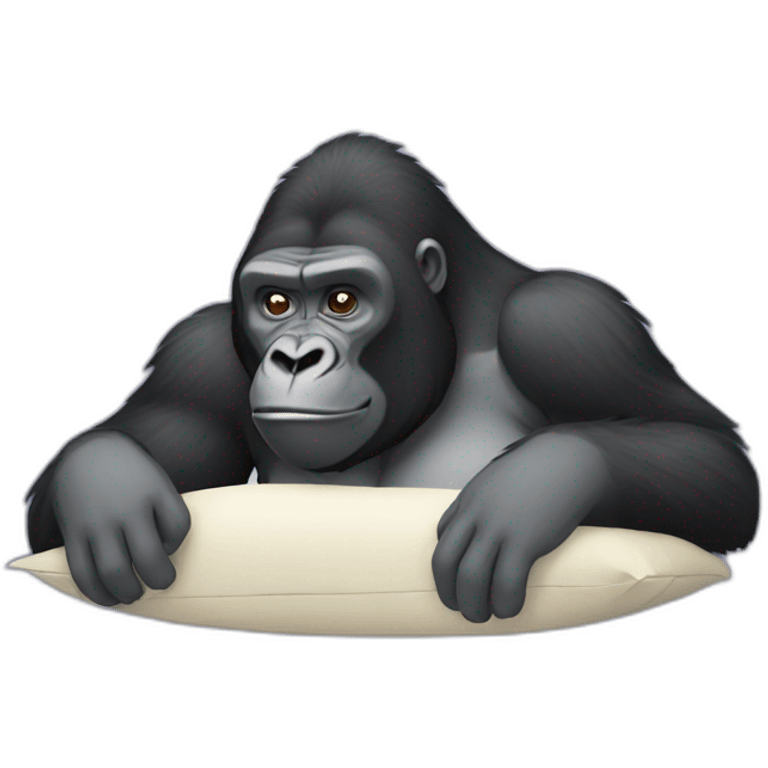 Gorilla falling asleep emoji