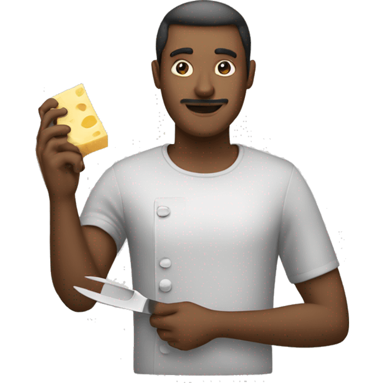 a man spreading data with a butter knife  emoji