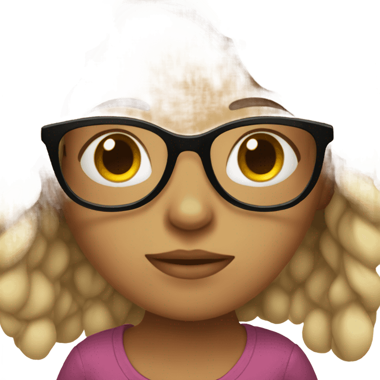 Girl wearing glasses  emoji