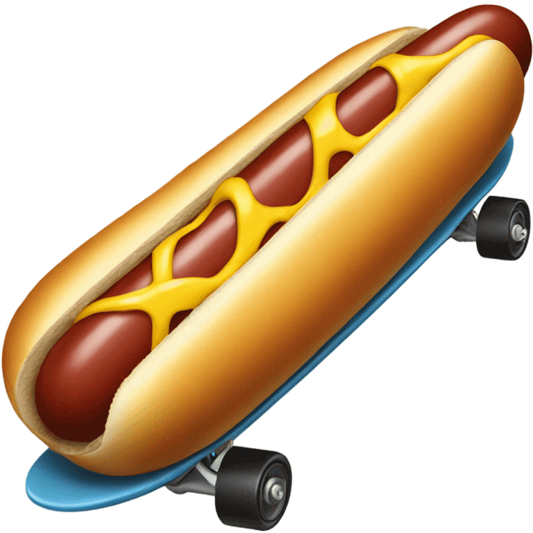 hotdog on a skateb emoji