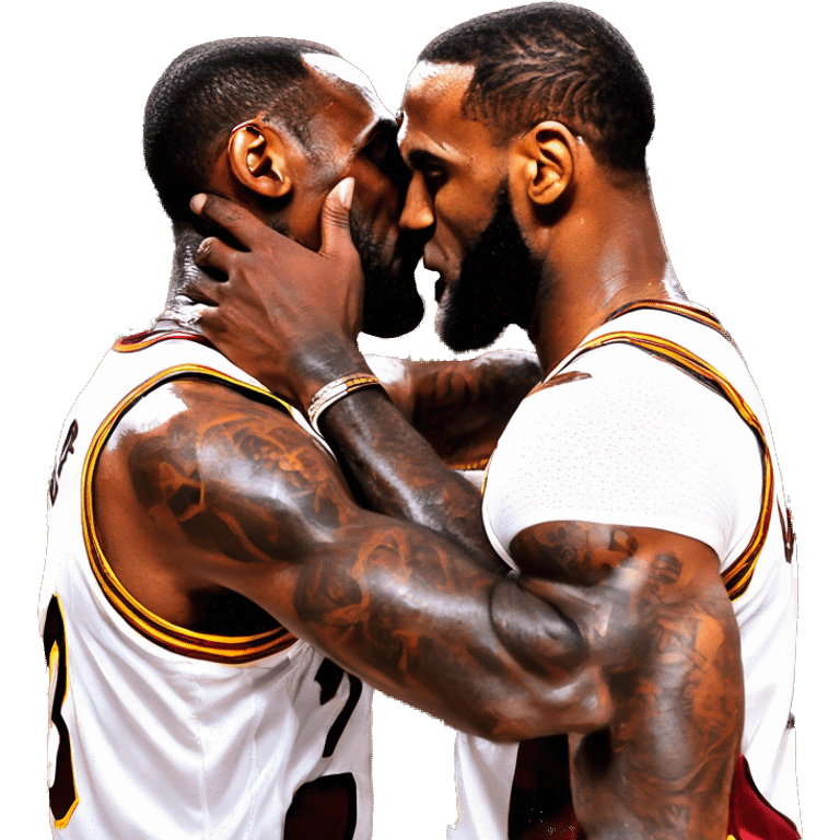 LeBron James kiss LeBron James emoji