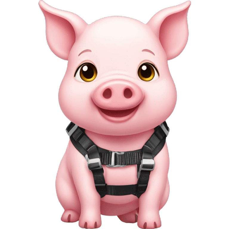 Piglet wearing a harness emoji