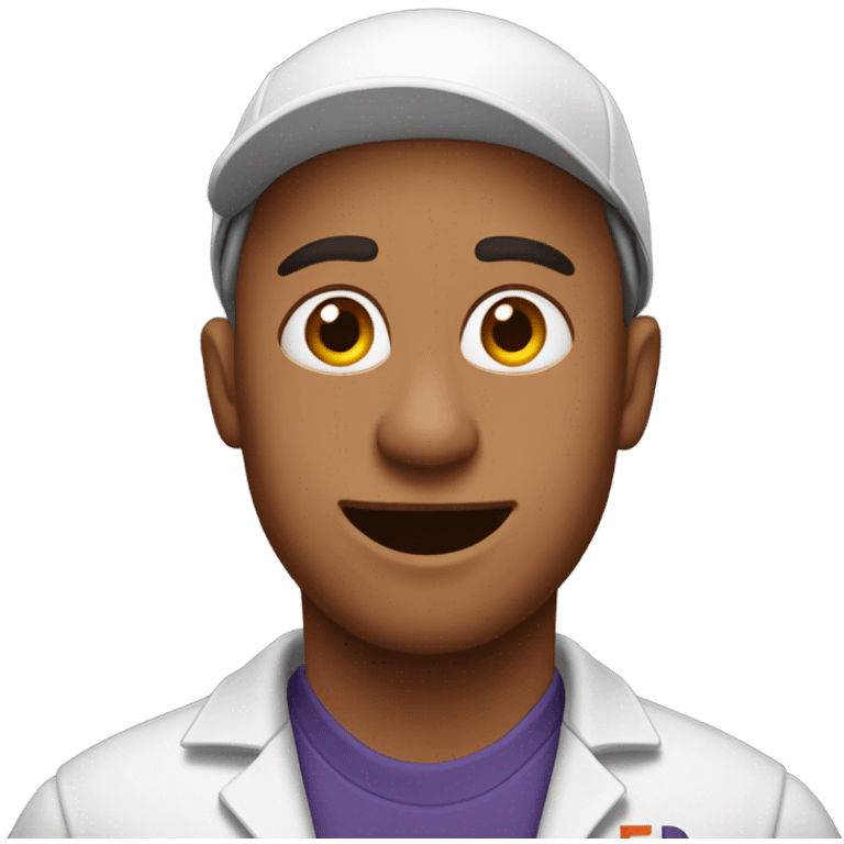 FedEx worker with bacon emoji