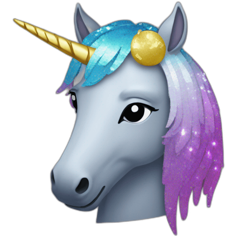 Licorne paillettes emoji