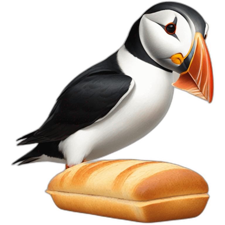 Puffin with sliced bread emoji