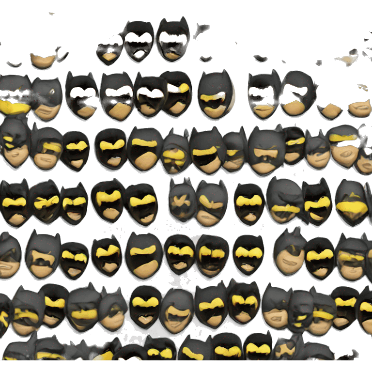 Batman logo themed heart emoji