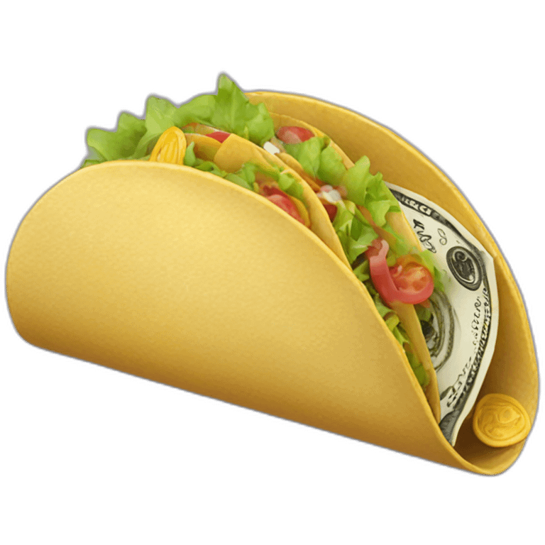 tacos with money in it emoji