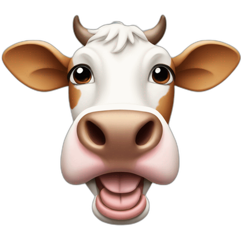 Cow with nose piercing  emoji