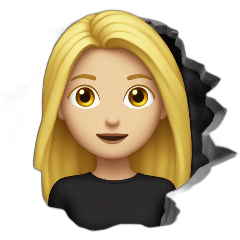 blonde-girl-disappearing-in-black-hole-in-the-ground emoji