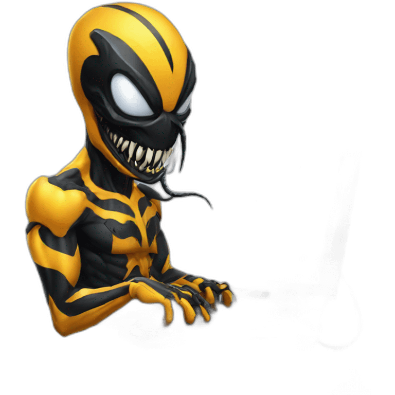 cool hacker  venom with pcs emoji