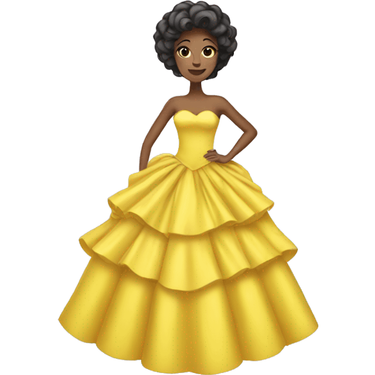 Yellow ballgown  emoji