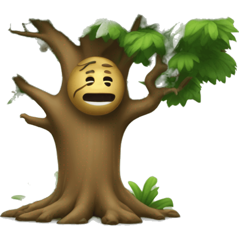 Dans la forêt sous un arbre emoji