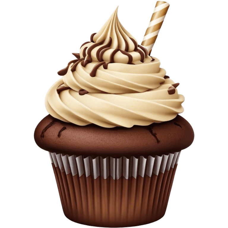 Baileys chocolate milkshake cupcake  emoji