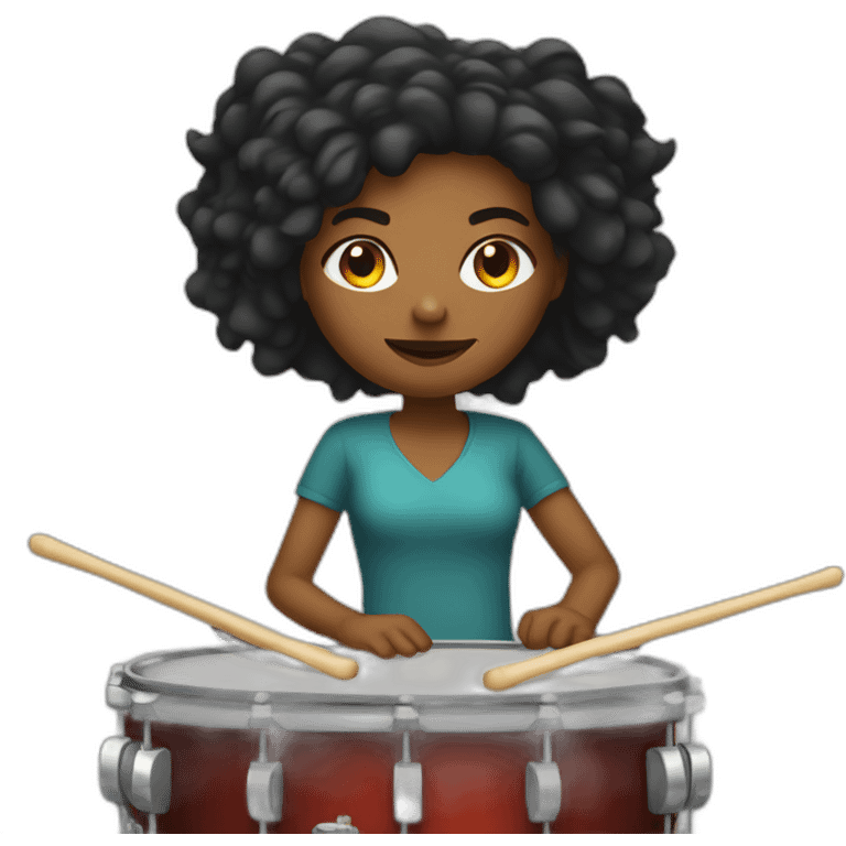 female drummer emoji