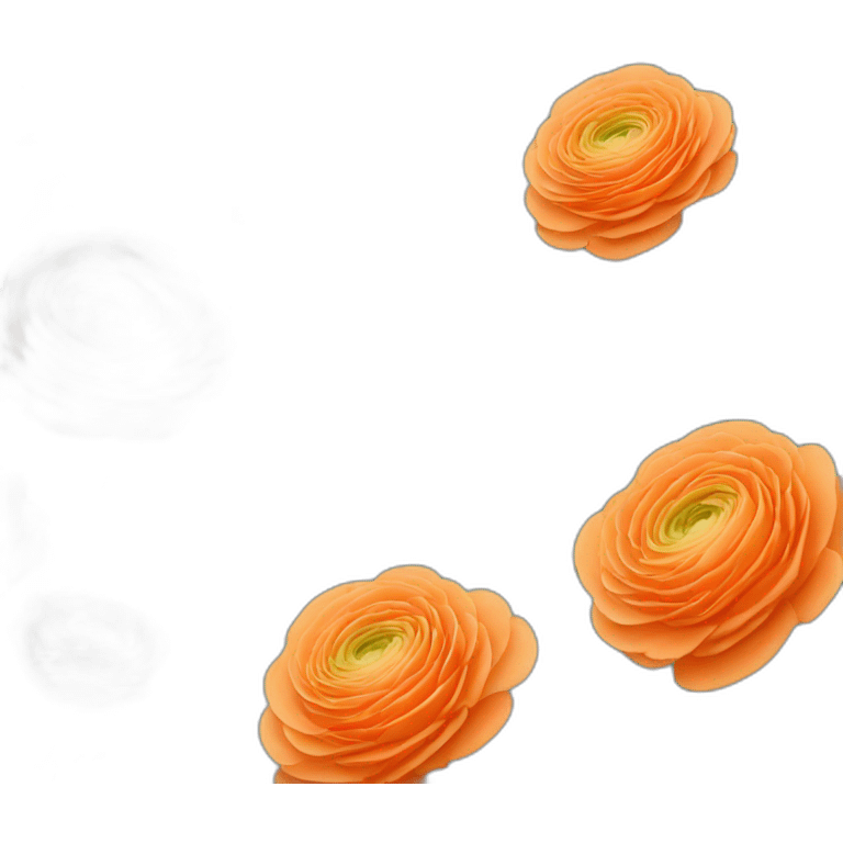 bouquet of orange ranunculus emoji