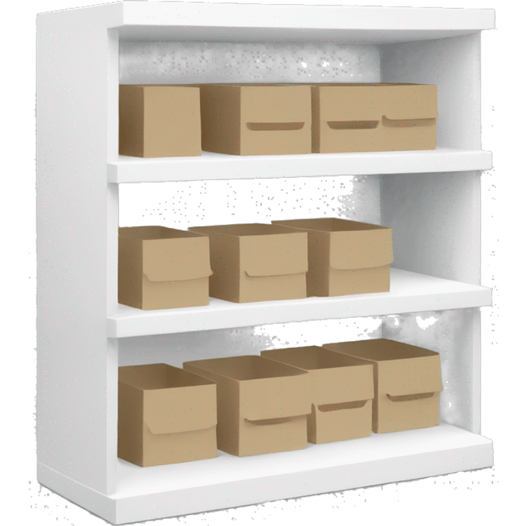 white sandpaper storage organizer shelves  emoji