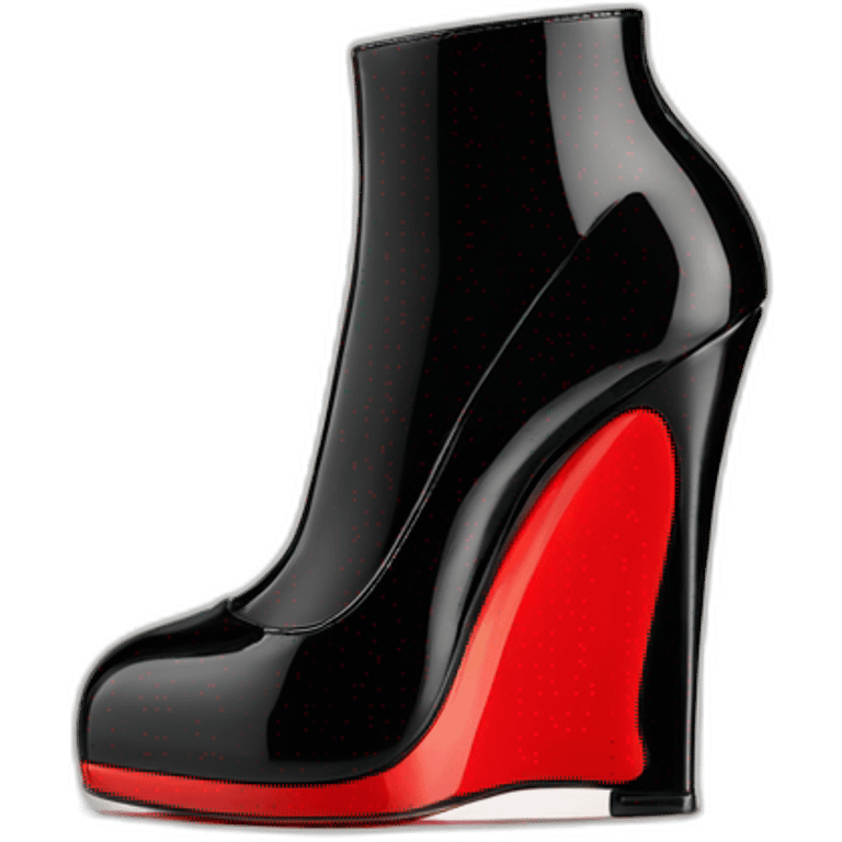 One WEDGE heel LOUBOUTIN black PATENT emoji