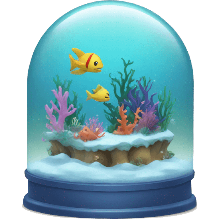 Under the sea snow globe emoji