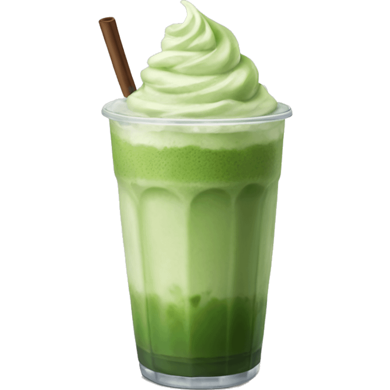 Iced matcha latte emoji