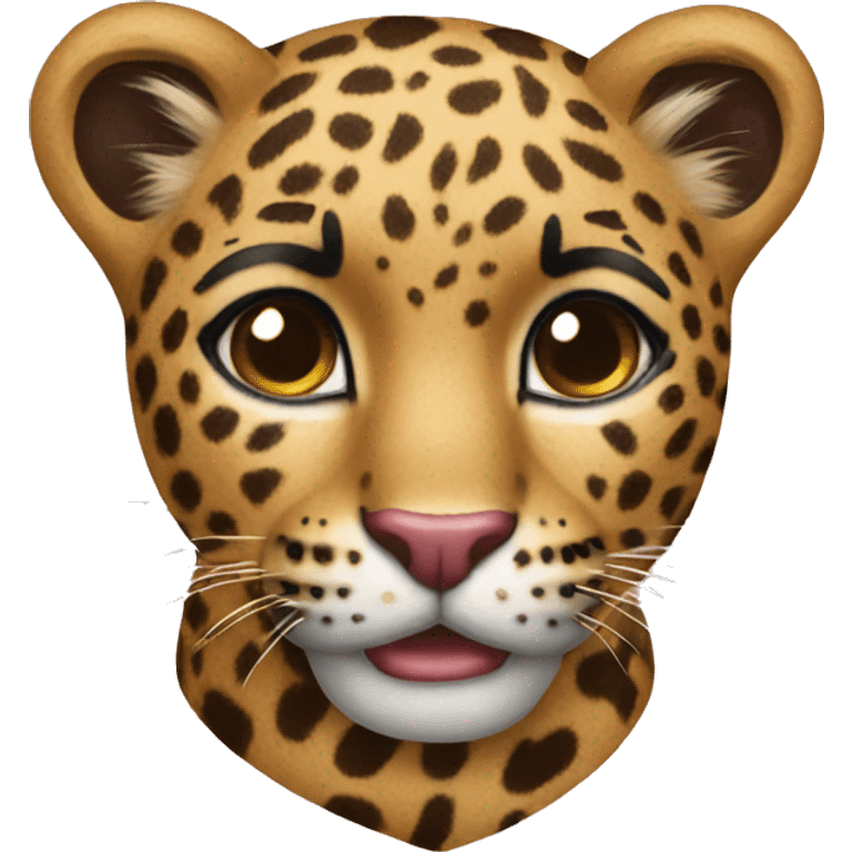 Heart leopard  emoji