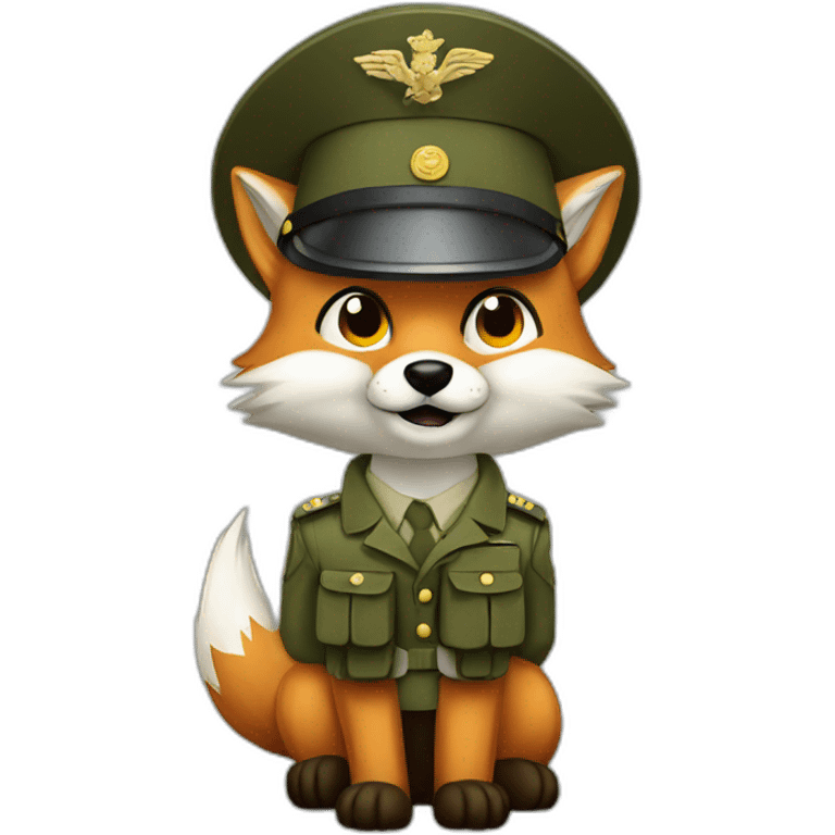 Military Fox emoji