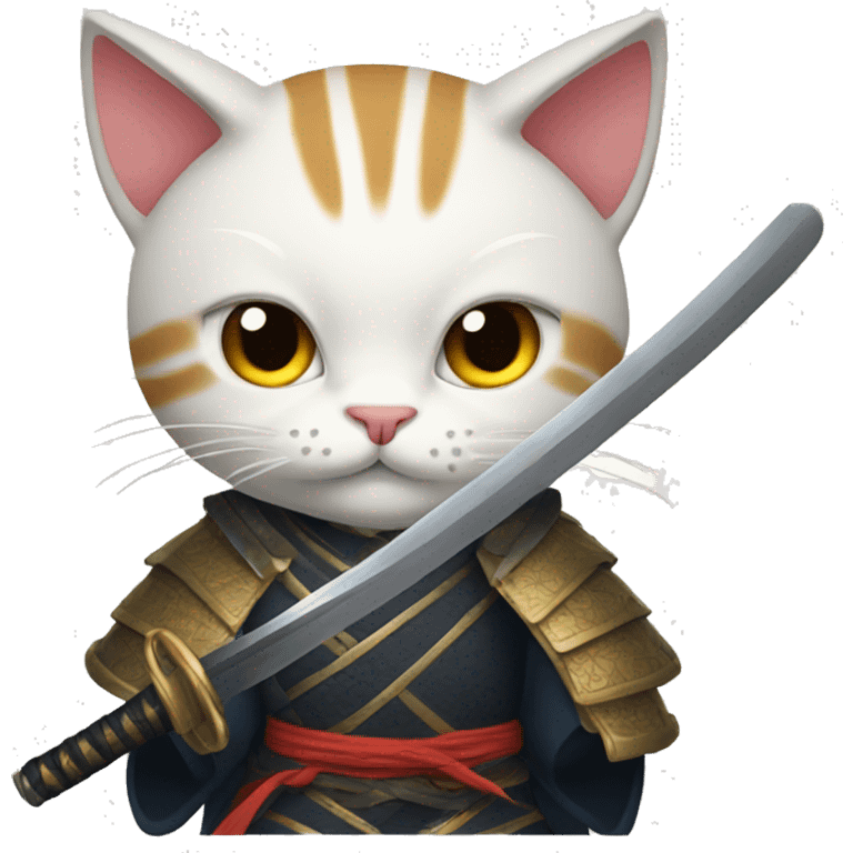 Cat with a samurai sword  emoji