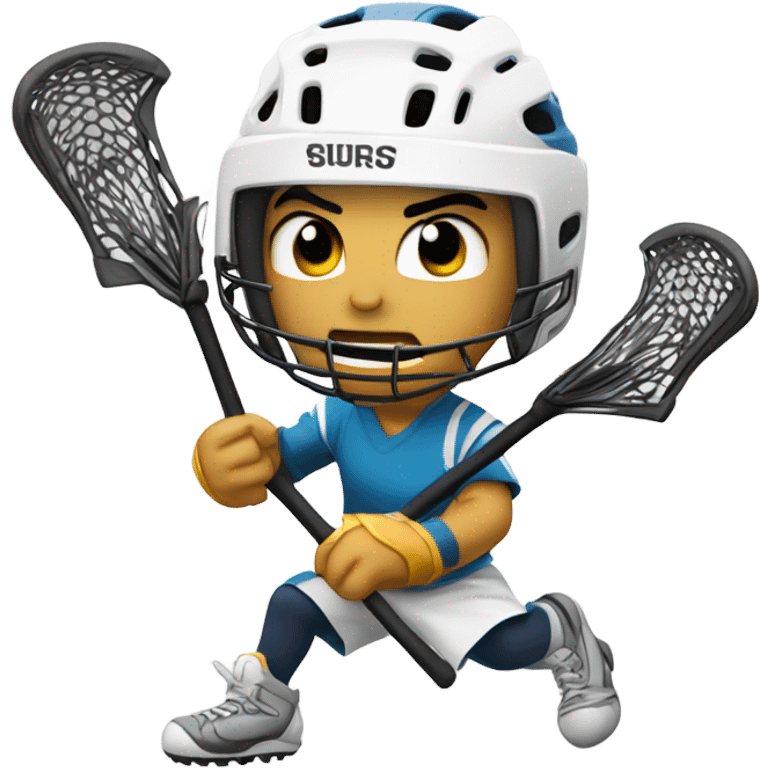 Asian lacrosse player emoji