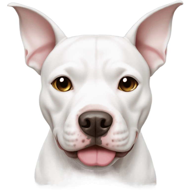 Transgender white pitbull emoji