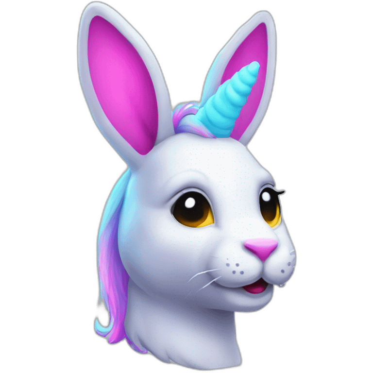 emoji neon unicorn bunny emoji