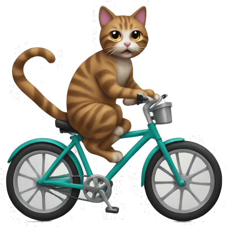 Cat on a bike emoji