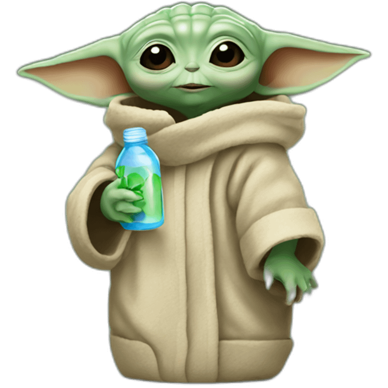 baby yoda with bottle emoji