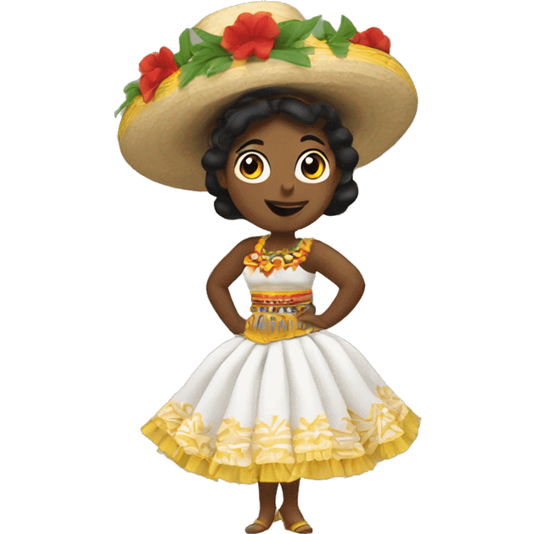 panama pollera dancer emoji