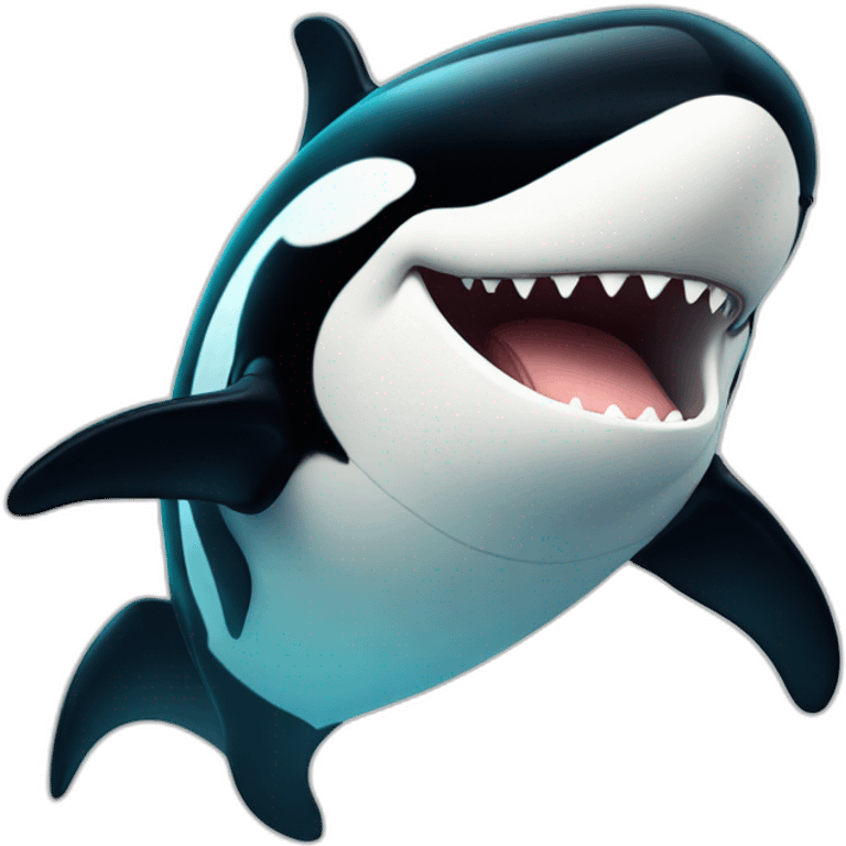 happy orca with thumbs up emoji