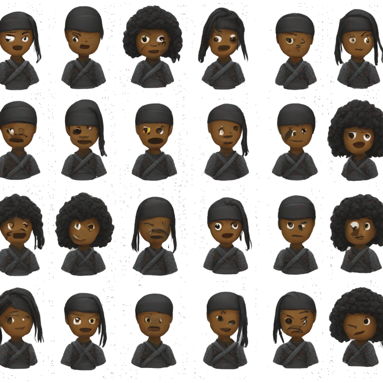 Black samurai emoji