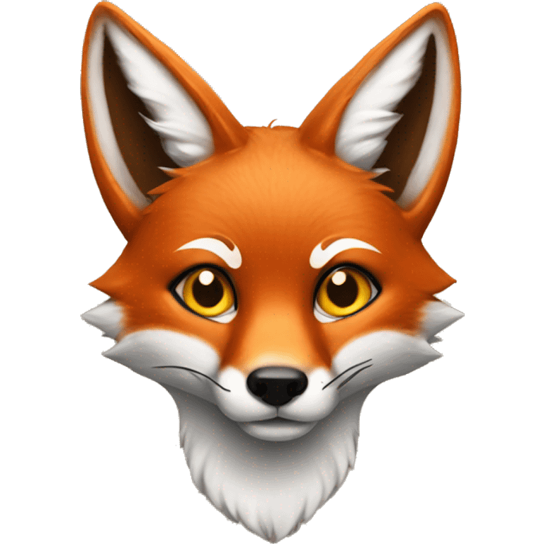 Fox with ear piercings  emoji