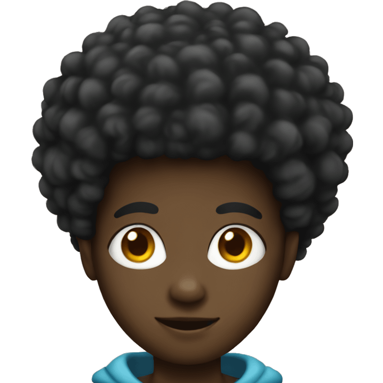 Black kid with Afro  emoji