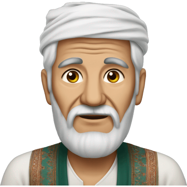 Old Turkmen man reaslistic emoji