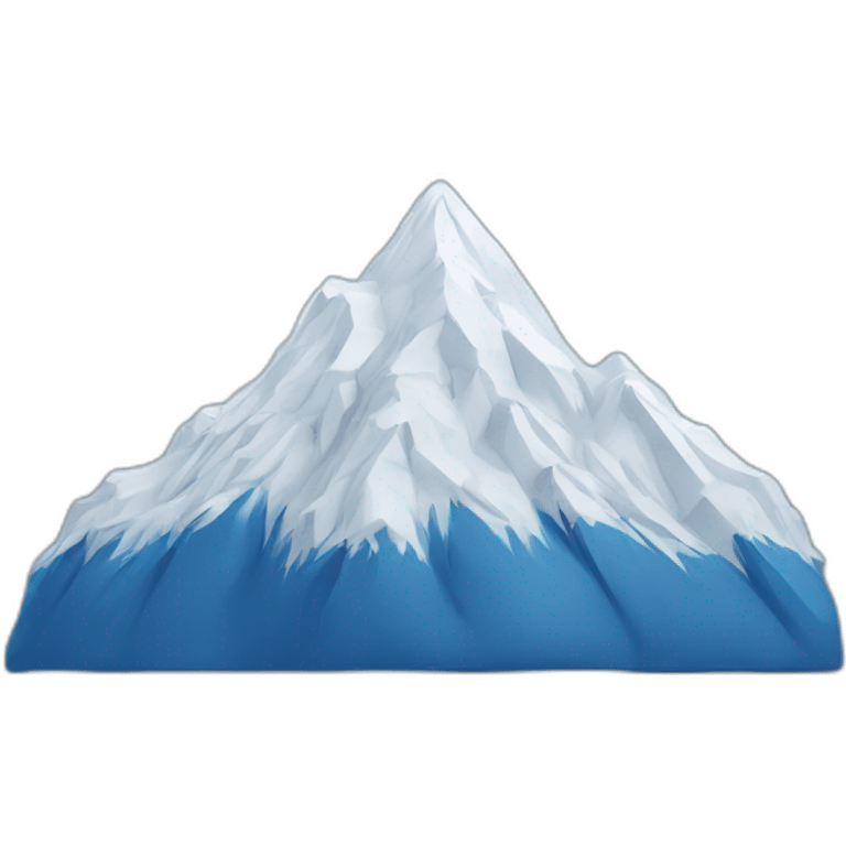 white mountain on blue background emoji