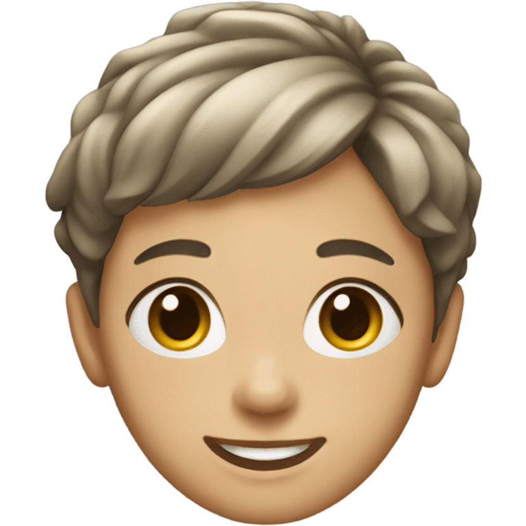 smiling girl with short hair emoji