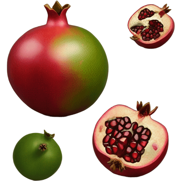 Army green Pomegranate ￼ emoji