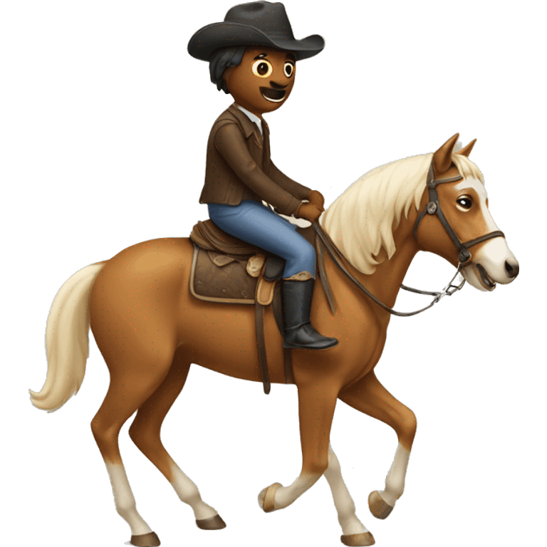 dog riding a horse emoji