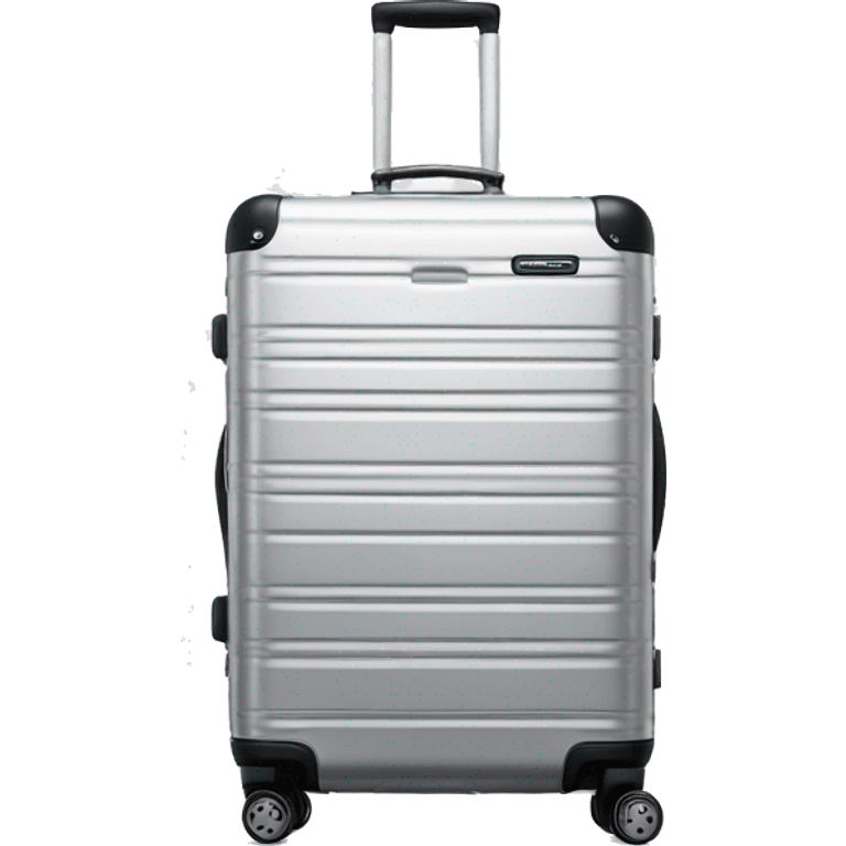 rimowa silver luggage  emoji