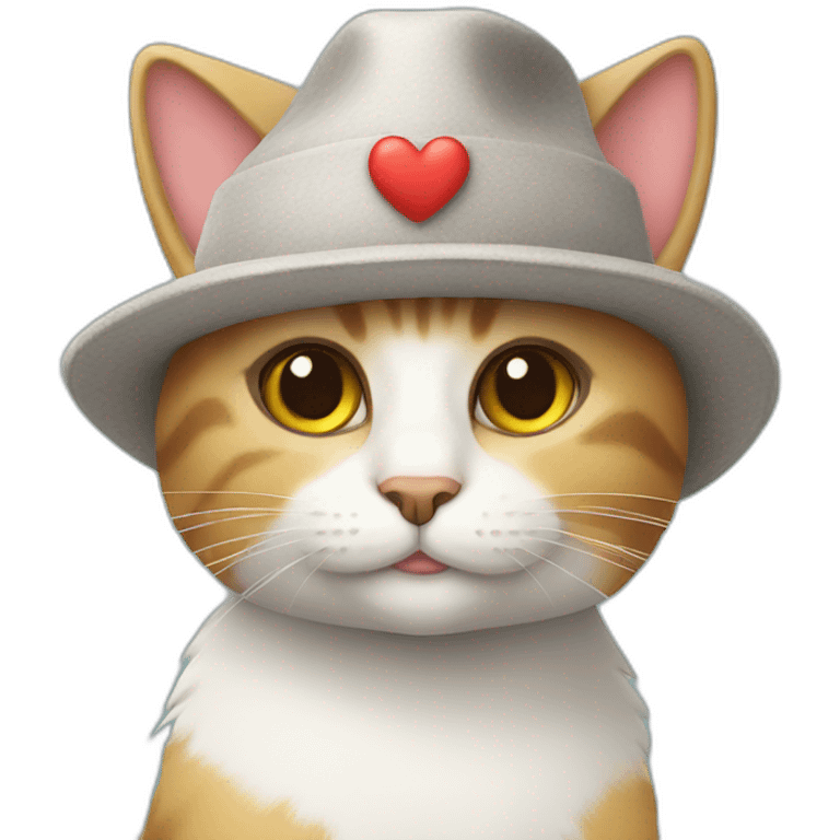 cat with a love hat emoji