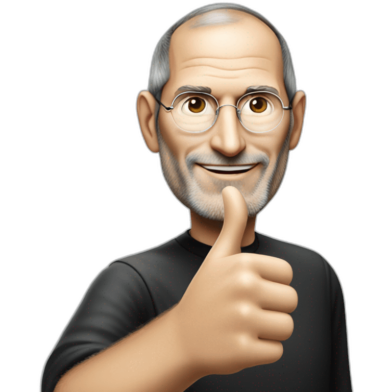 steve Jobs thums up emoji